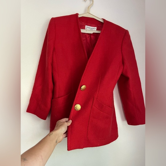 Yves Saint Laurent Jackets & Blazers - YSL red blazer. Medium fit. Wool. Great condition.